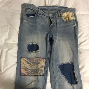 Patchwork urban outfitters jeans, women’s size 8